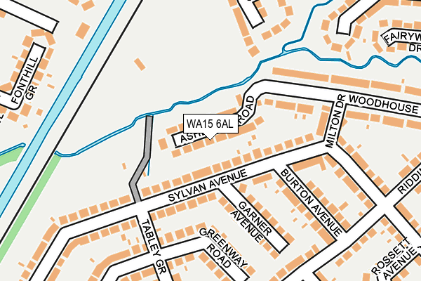 WA15 6AL map - OS OpenMap – Local (Ordnance Survey)