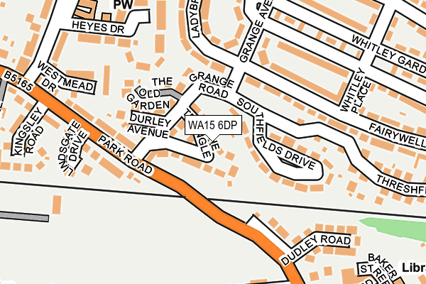 WA15 6DP map - OS OpenMap – Local (Ordnance Survey)