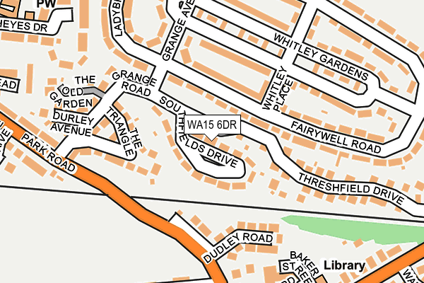 WA15 6DR map - OS OpenMap – Local (Ordnance Survey)