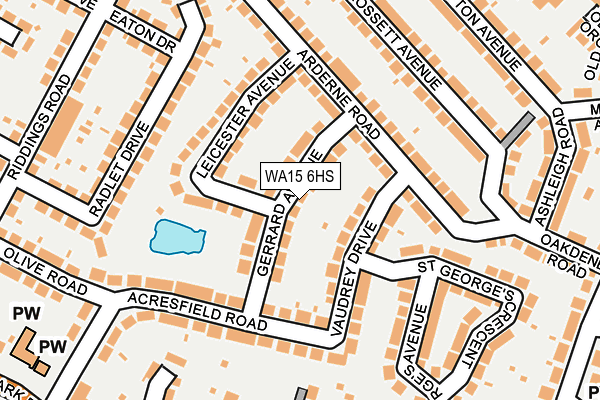 WA15 6HS map - OS OpenMap – Local (Ordnance Survey)
