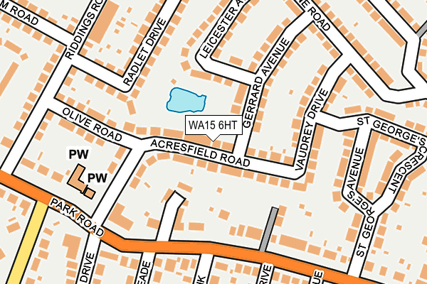WA15 6HT map - OS OpenMap – Local (Ordnance Survey)