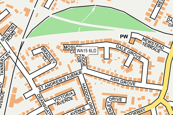WA15 6LD map - OS OpenMap – Local (Ordnance Survey)