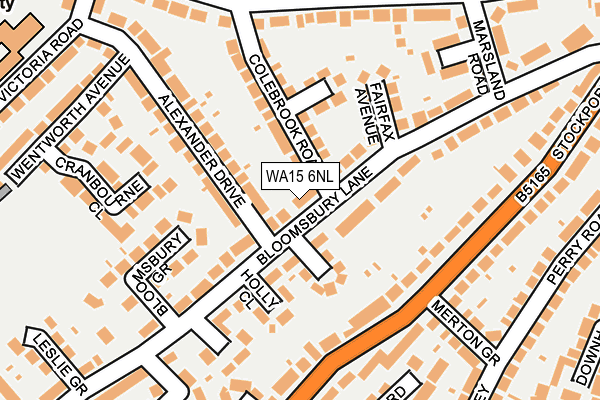 WA15 6NL map - OS OpenMap – Local (Ordnance Survey)