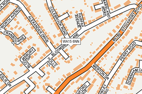 WA15 6NN map - OS OpenMap – Local (Ordnance Survey)
