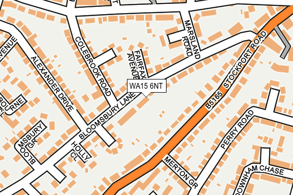 WA15 6NT map - OS OpenMap – Local (Ordnance Survey)