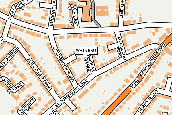 WA15 6NU map - OS OpenMap – Local (Ordnance Survey)