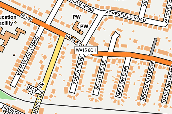 WA15 6QH map - OS OpenMap – Local (Ordnance Survey)