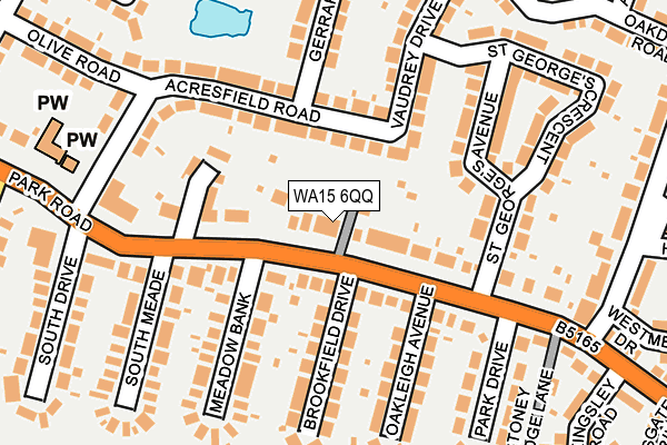 WA15 6QQ map - OS OpenMap – Local (Ordnance Survey)