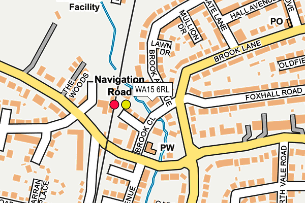 WA15 6RL map - OS OpenMap – Local (Ordnance Survey)