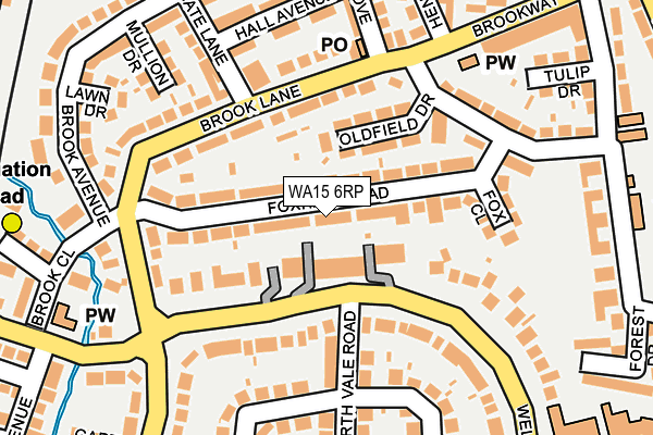 WA15 6RP map - OS OpenMap – Local (Ordnance Survey)