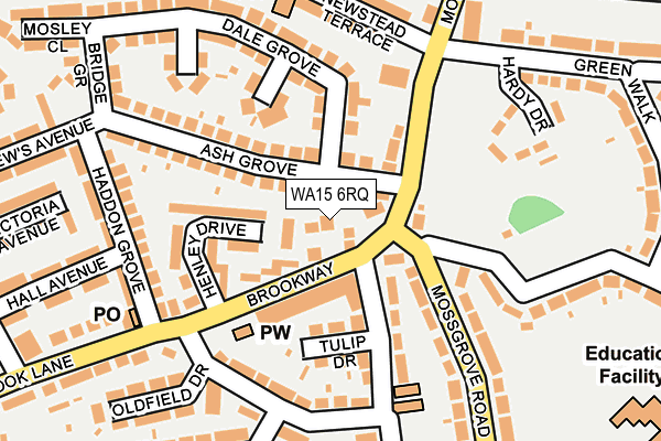 WA15 6RQ map - OS OpenMap – Local (Ordnance Survey)