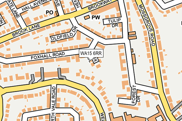 WA15 6RR map - OS OpenMap – Local (Ordnance Survey)