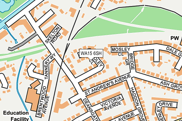 WA15 6SH map - OS OpenMap – Local (Ordnance Survey)