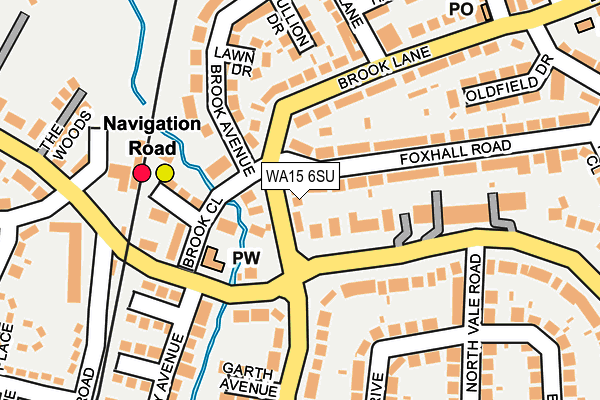 WA15 6SU map - OS OpenMap – Local (Ordnance Survey)