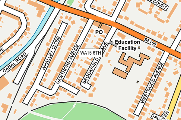 WA15 6TH map - OS OpenMap – Local (Ordnance Survey)