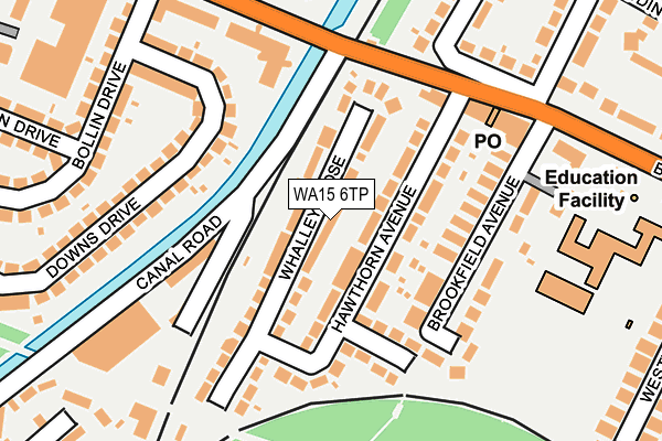 WA15 6TP map - OS OpenMap – Local (Ordnance Survey)