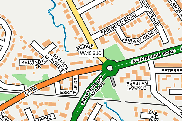 WA15 6UQ map - OS OpenMap – Local (Ordnance Survey)