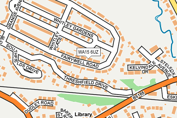 WA15 6UZ map - OS OpenMap – Local (Ordnance Survey)