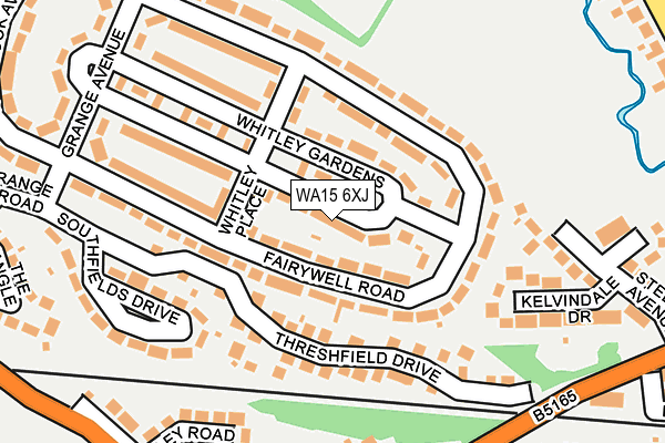 WA15 6XJ map - OS OpenMap – Local (Ordnance Survey)
