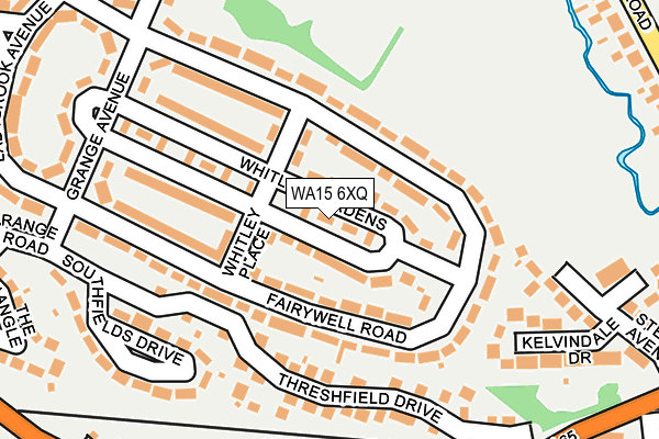 WA15 6XQ map - OS OpenMap – Local (Ordnance Survey)