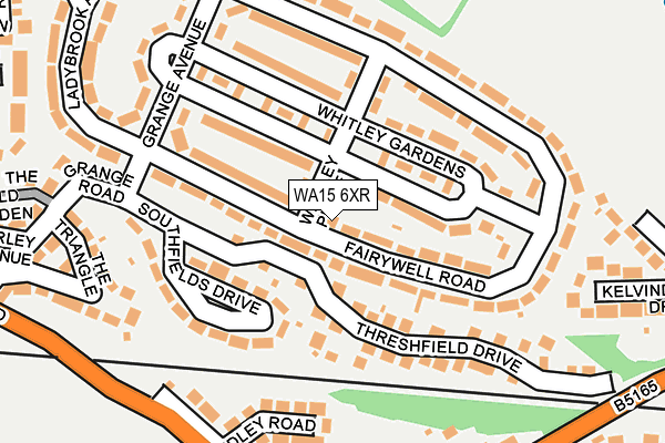 WA15 6XR map - OS OpenMap – Local (Ordnance Survey)