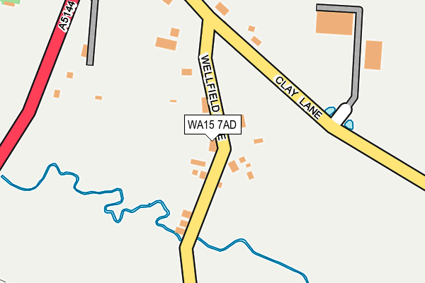 WA15 7AD map - OS OpenMap – Local (Ordnance Survey)