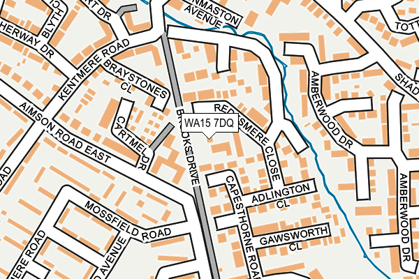 WA15 7DQ map - OS OpenMap – Local (Ordnance Survey)