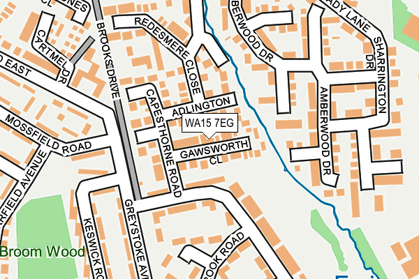 WA15 7EG map - OS OpenMap – Local (Ordnance Survey)