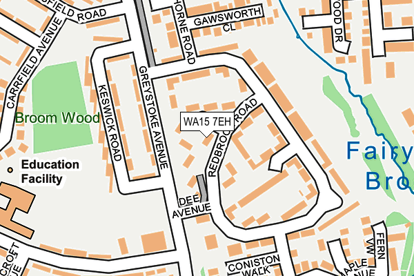 WA15 7EH map - OS OpenMap – Local (Ordnance Survey)