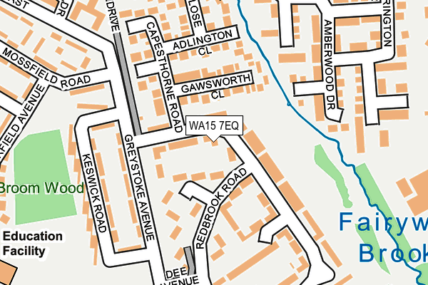WA15 7EQ map - OS OpenMap – Local (Ordnance Survey)