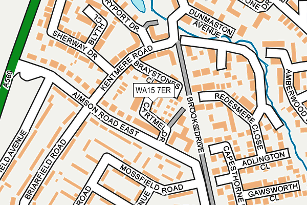 WA15 7ER map - OS OpenMap – Local (Ordnance Survey)