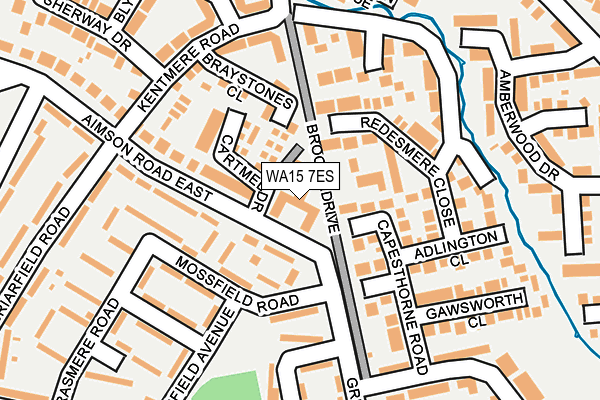 WA15 7ES map - OS OpenMap – Local (Ordnance Survey)