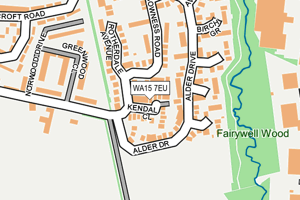 WA15 7EU map - OS OpenMap – Local (Ordnance Survey)