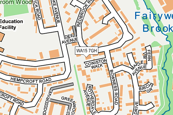 WA15 7GH map - OS OpenMap – Local (Ordnance Survey)