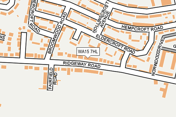 WA15 7HL map - OS OpenMap – Local (Ordnance Survey)