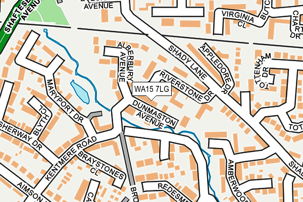 WA15 7LG map - OS OpenMap – Local (Ordnance Survey)