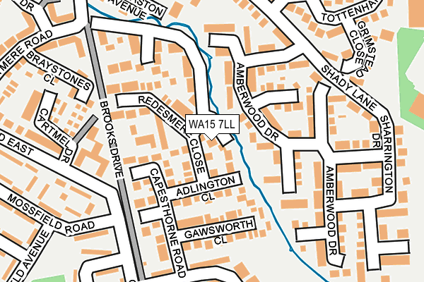 WA15 7LL map - OS OpenMap – Local (Ordnance Survey)