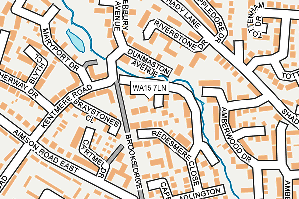 WA15 7LN map - OS OpenMap – Local (Ordnance Survey)