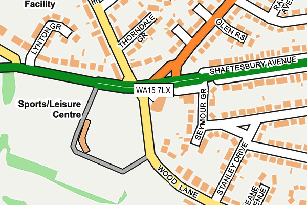 WA15 7LX map - OS OpenMap – Local (Ordnance Survey)