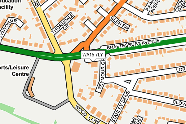 WA15 7LY map - OS OpenMap – Local (Ordnance Survey)