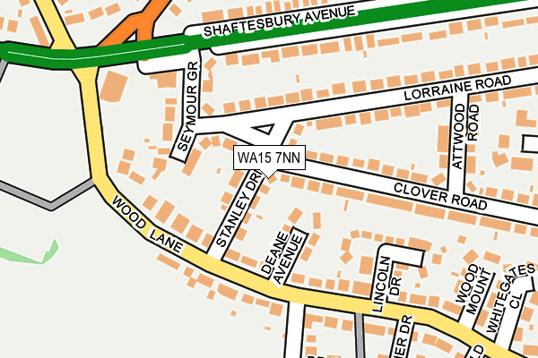 WA15 7NN map - OS OpenMap – Local (Ordnance Survey)