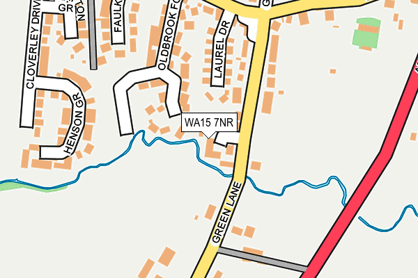 WA15 7NR map - OS OpenMap – Local (Ordnance Survey)