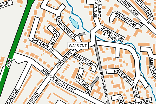 WA15 7NT map - OS OpenMap – Local (Ordnance Survey)