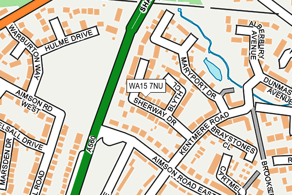 WA15 7NU map - OS OpenMap – Local (Ordnance Survey)