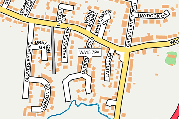WA15 7PA map - OS OpenMap – Local (Ordnance Survey)