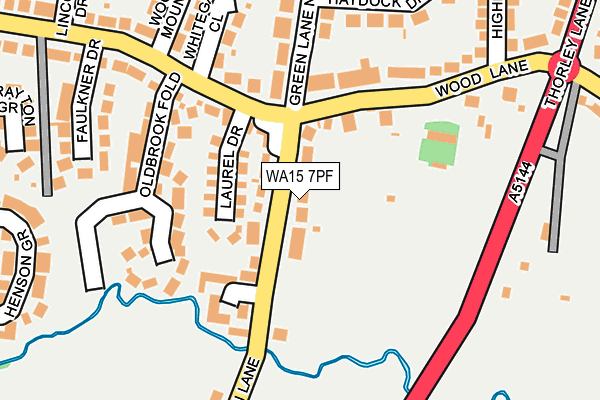 WA15 7PF map - OS OpenMap – Local (Ordnance Survey)