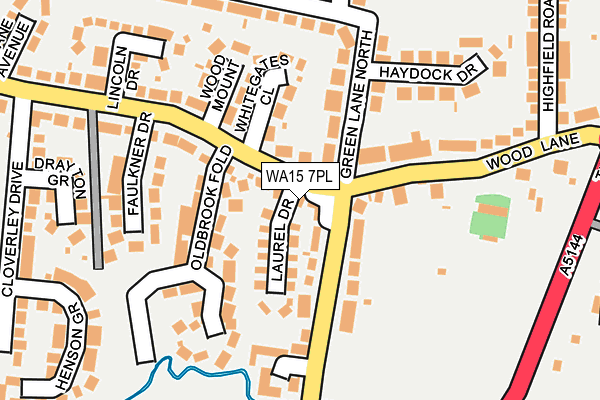 WA15 7PL map - OS OpenMap – Local (Ordnance Survey)