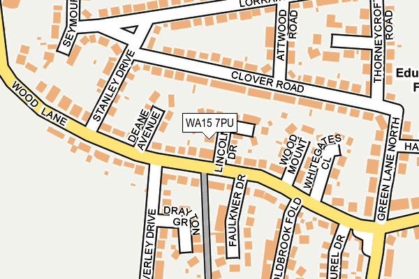 WA15 7PU map - OS OpenMap – Local (Ordnance Survey)