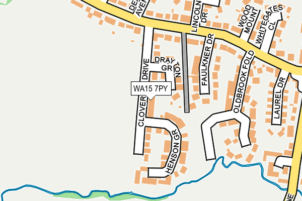 WA15 7PY map - OS OpenMap – Local (Ordnance Survey)