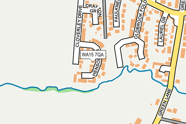 WA15 7QA map - OS OpenMap – Local (Ordnance Survey)